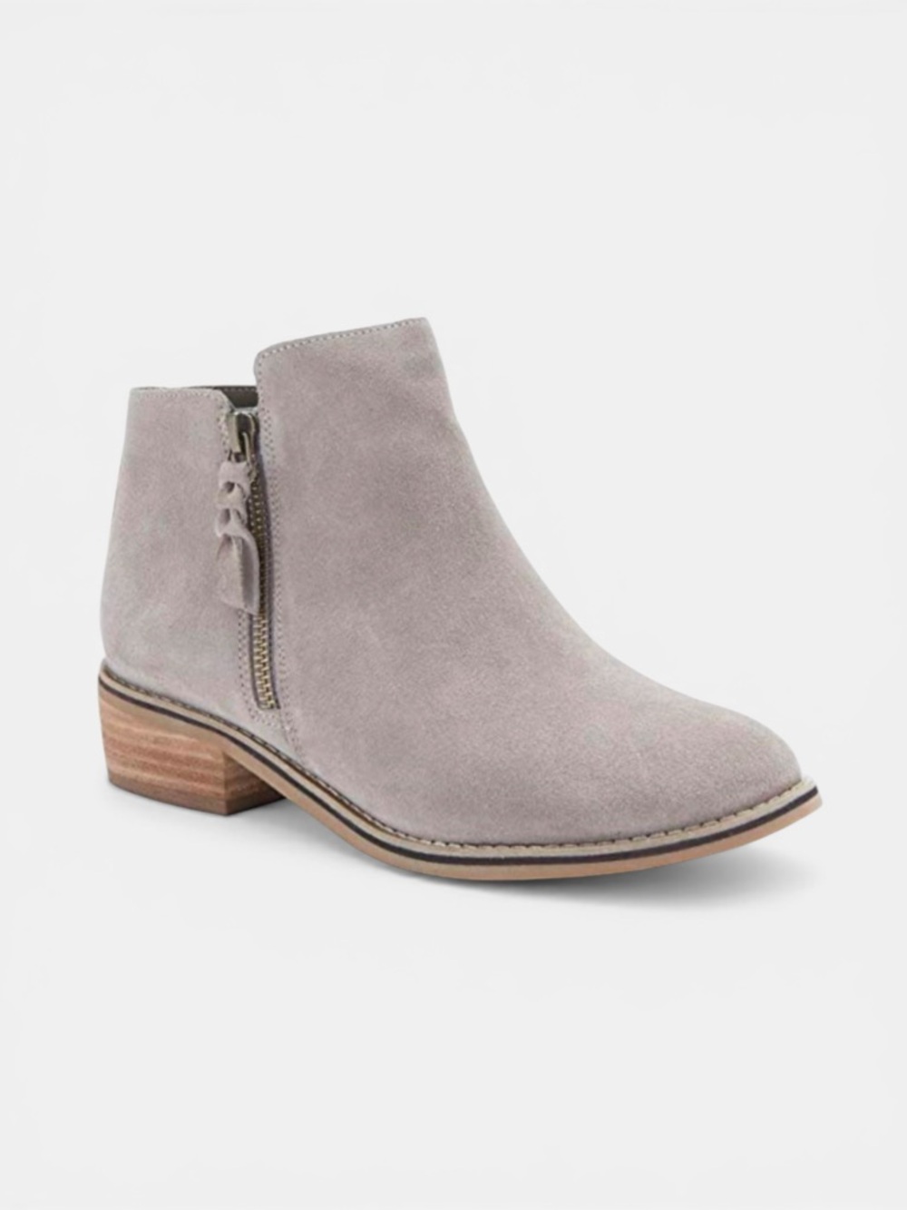Blondo Gray Liam Waterproof Suede Leather Ankle Boots